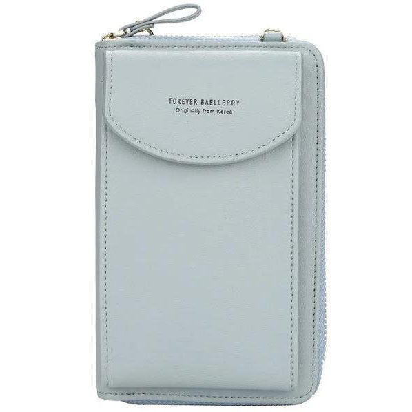 Кошелек-клатч из эко-кожи Baellerry Forever N8591, практичный маленький женский кошелек. Цвет: серый