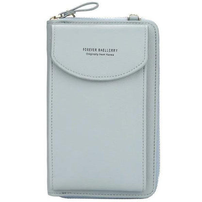 Кошелек-клатч из эко-кожи Baellerry Forever N8591, практичный маленький женский кошелек. Цвет: серый