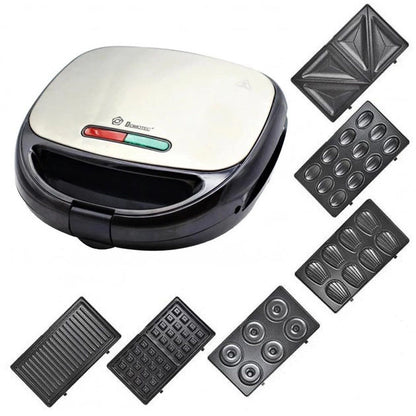Мультипекарь 6в1 со съемными формами Domotec MS-7706, сендвичница 4в1, домашний гриль для шаурмы