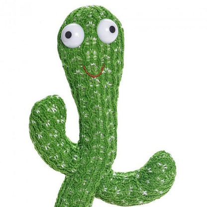 Интерактивная игрушка Dancing cactus говорящий танцующий кактус, мягкая игрушка кактус, Плюшевый кактус