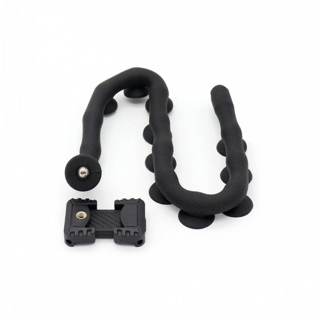 Гибкий держатель для телефона с присосками универсальный Cute Worm Lazy Holder. Цвет: черный