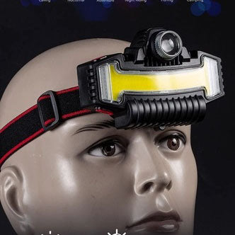 Налобный фонарик Bailong BL-W685-LTS+COB+RGB, 5 режимов, водостойкий, ударостойкий, USB кабель Type-c