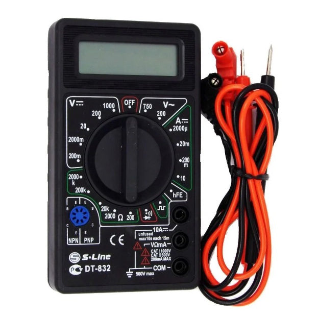 Мультиметр цифровой тестер Digital DT-832 со звуковой прозвонкой, тестер напряжения цифровой