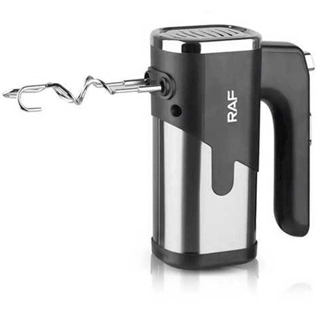 Миксер ручной на кухню RAF R-6630 5 скоростей 2 насадки 300 W, двухвенчиковый миксер, миксер для взбивания