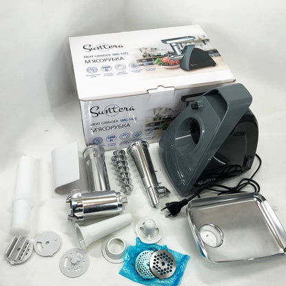 Мясорубка Suntera SMG-5421B 1800 Вт, мясорубка электрическая для мяса, мясорубка для домашней колбасы
