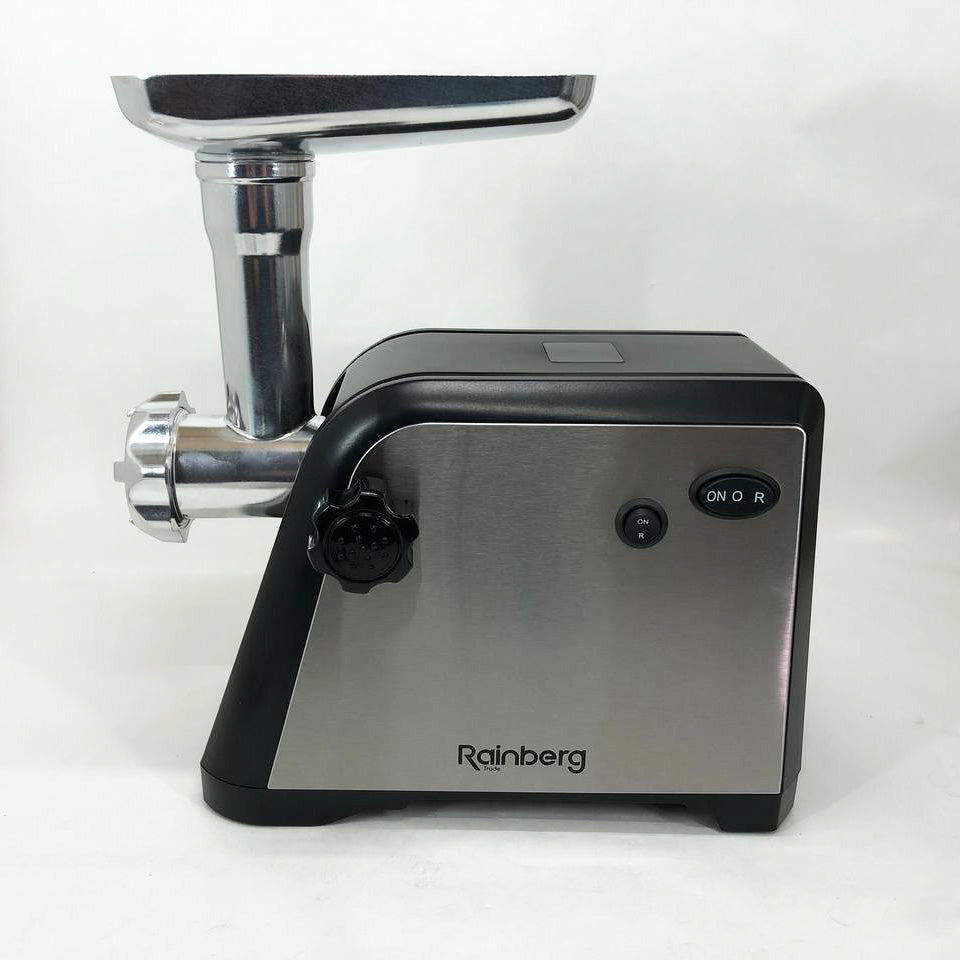 Мясорубка Rainberg RB-672 3000W электрическая с реверсом и соковыжималкой, мясорубка электрическая металл