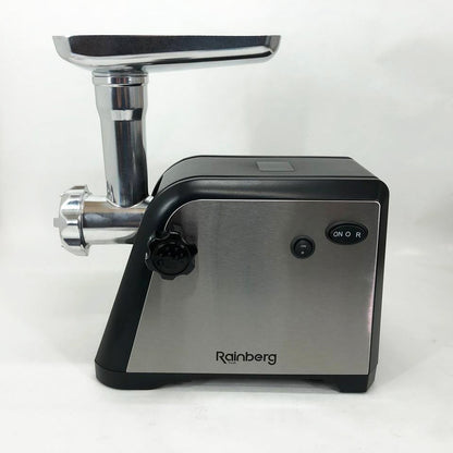 Мясорубка Rainberg RB-672 3000W электрическая с реверсом и соковыжималкой, мясорубка электрическая металл