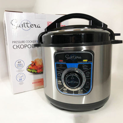 Мультиварка-скороварка SUNTERA SPC-1100 1000 Вт, пароварка для кухни бытовая, антипригарные рисоварки
