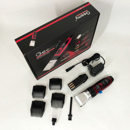 Профессиональная машинка для стрижки волос GEMEI GM-550 с двумя аккумуляторами, Бритва триммер для бороды