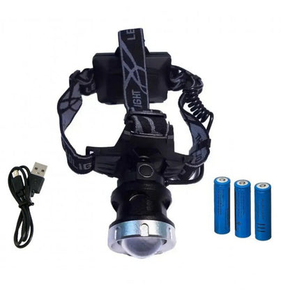 Фонарик на голову Bailong BL-8070-P50, LED налобный аккумуляторный фонарь, фонарь на голову для рыбалки