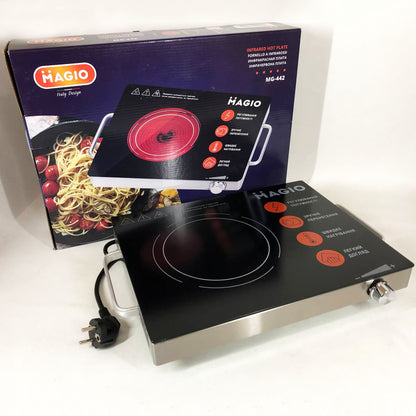 Настольная плита электрическая инфракрасная MAGIO MG-442 1500 Вт, электроплита инфракрасная настольная