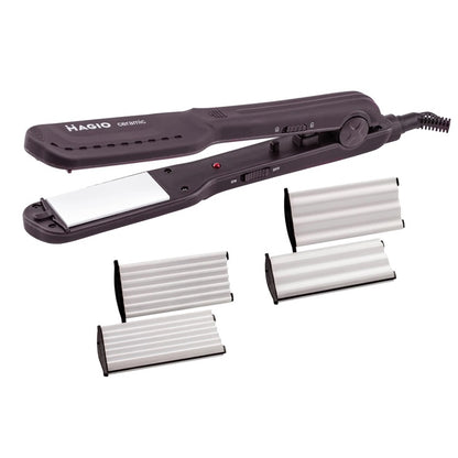 Щипцы для волос MAGIO MG-722 с насадками для гофре, Плойка выравниватель, Выпрямитель для волос 2в1