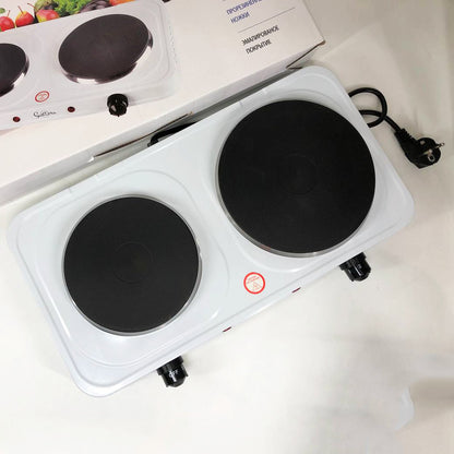 Плитка электрическая Suntera DP-1935W, 2500W, 2 конфорки разного диаметра, 2 конфорки. Цвет: белый