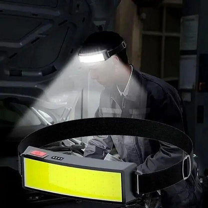 Налобный фонарик яркий рассеивающий для СТО Bailong BL-F007-COB, 3 режима, водостойкий, зарядка от USB