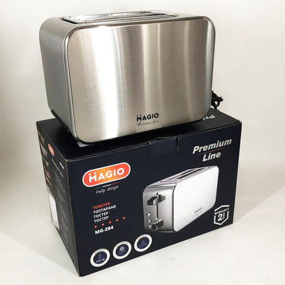 Тостер Magio MG-284 715 Вт, тостер для 2 гренок, электрический горизонтальный тостер, универсальный тостер