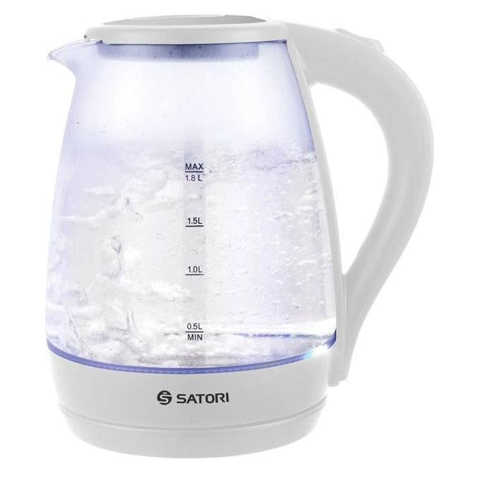 Электрочайник Satori SGK-4105-WT 1.8 л 1500 Вт, стильный электрический чайник, чайники с подсветкой