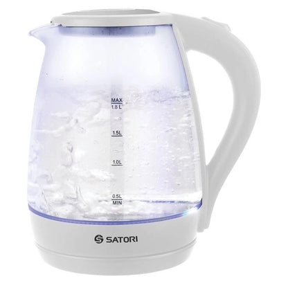 Электрочайник Satori SGK-4105-WT 1.8 л 1500 Вт, стильный электрический чайник, чайники с подсветкой
