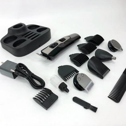 Машинка для стрижки 10в1 GEMEI GM-592, тример для бороды, триммер беспроводной. Цвет: черный