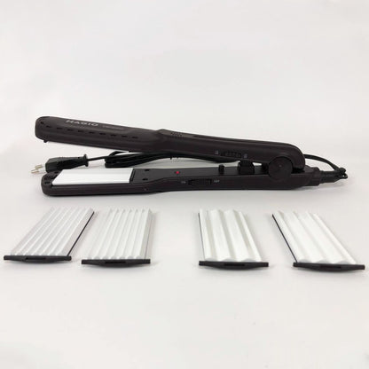 Щипцы для волос MAGIO MG-722 с насадками для гофре, Плойка выравниватель, Выпрямитель для волос 2в1