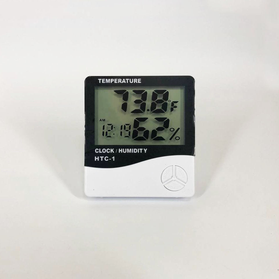Термогігрометр Generic HTC-1 годинник будильник метеостанція, Термометр гігрометр в будь-якому місці