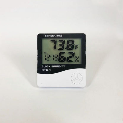 Термогігрометр Generic HTC-1 годинник будильник метеостанція, Термометр гігрометр в будь-якому місці