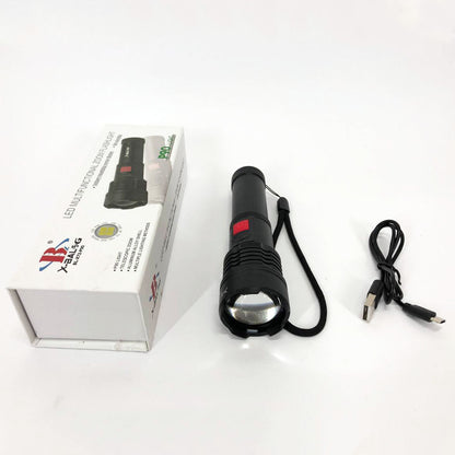 Фонарик светодиодный с аккумулятором X-Balog BL-X72-P90, фонарь ручной мощный, тактичный фонарь