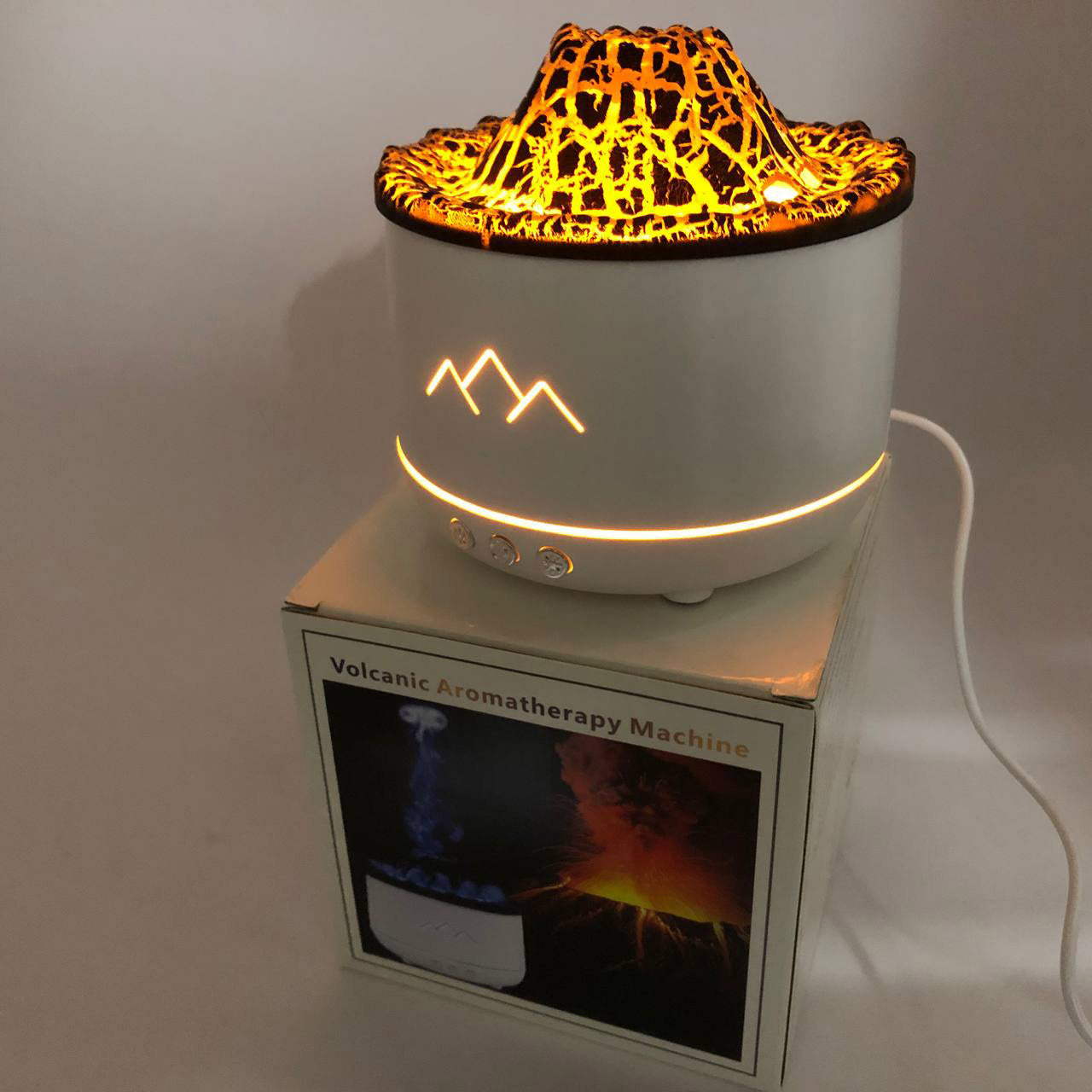 Увлажнитель воздуха Вулкан с эффектом пламени и подсветкой увлажнитель-ночник Аромадиффузор с подсветкой
