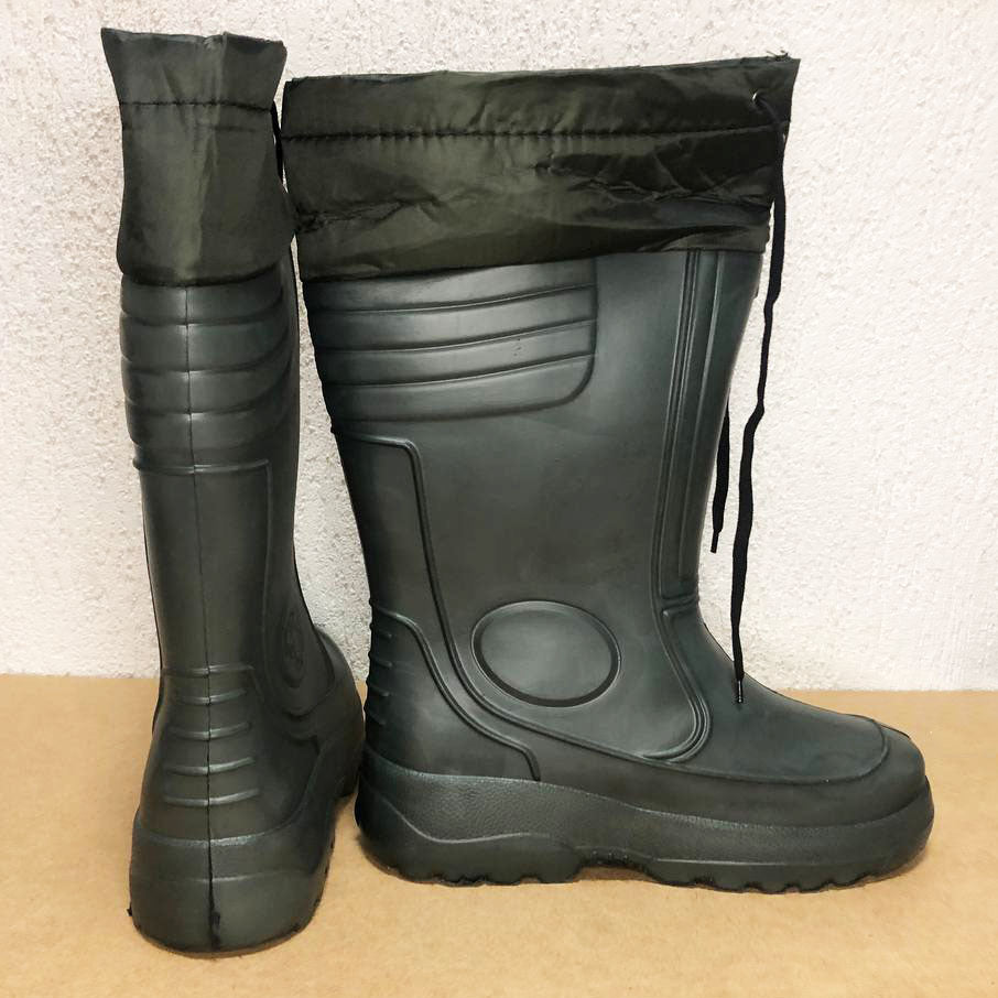 Сапоги мужские резиновые высокие утепленные с подвязкой 44 размер (29 см), сапоги резиновые для рыбалки