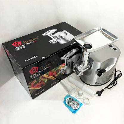 Профессиональная мясорубка DOMOTEC MS-2021S из нержавеющей стали 3000 Вт, мясорубка электрическая металл