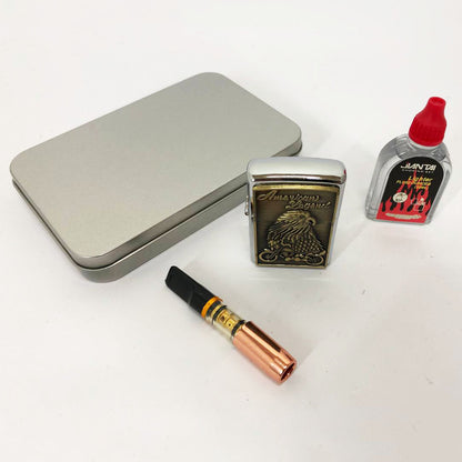 Зажигалка бензиновая в подарочной коробке N5, ветрозащитная зажигалка, зажигалка бензин