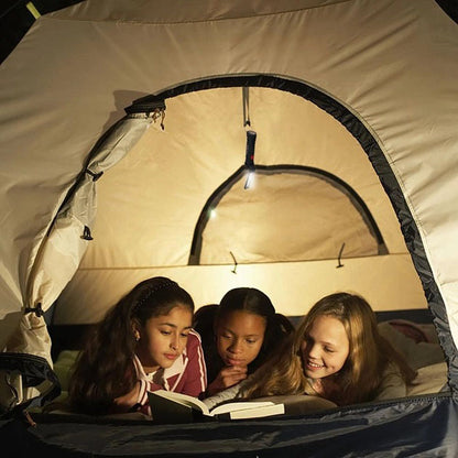 Светодиодный фонарь кемпинг W52 SMD + COB, красный + белый, магнит, крючок, кемпинговый складной фонарь