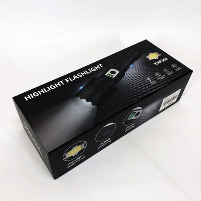 Фонарик Bailong BL-G200-P360, 5 режимов, Zoom, алюминиевый корпус, режим павербанка, фонарь ручной мощный