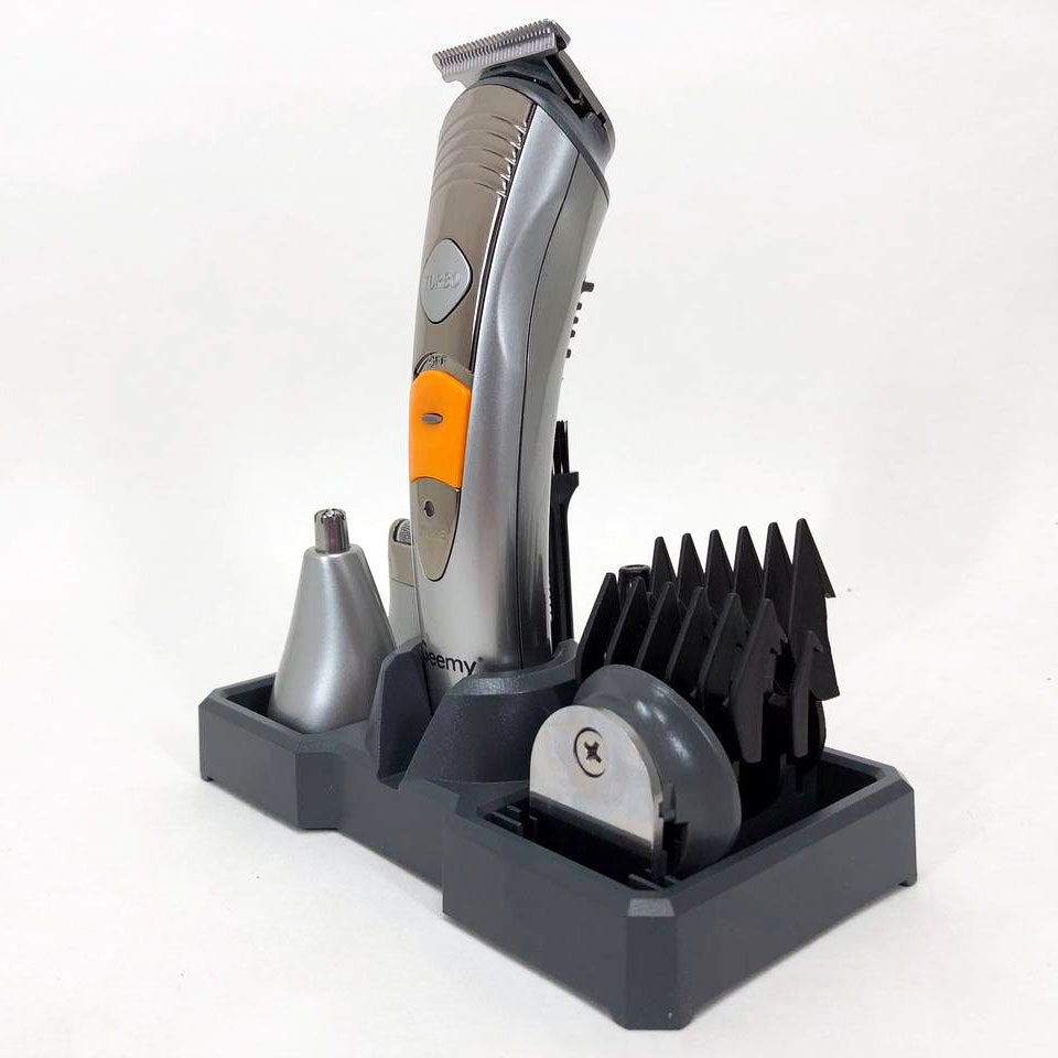 Набор для стрижки Pro Gemei GM-580 триммер 7в1 для стрижки волос, бритья бороды, для носа и ушей, стайлер