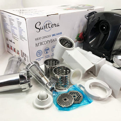 Мясорубка Suntera SMG-5454SS, Кухонная мясорубка, Мясорубка электрическая металл, Мясорубка-соковижималка