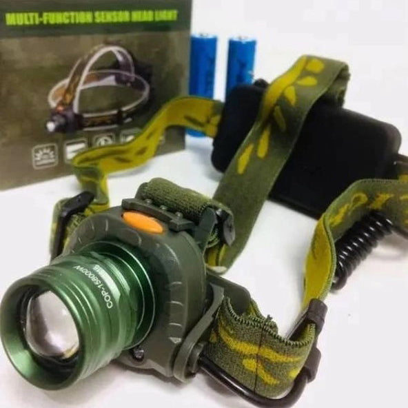 Налобный фонарь тактический Bailong BL-1505 \ 602B SENSOR с датчиком движения, Фонарик налобный led