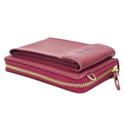 Женский кошелек Baellerry N8591 Red сумка-клатч для телефона денег банковских карт