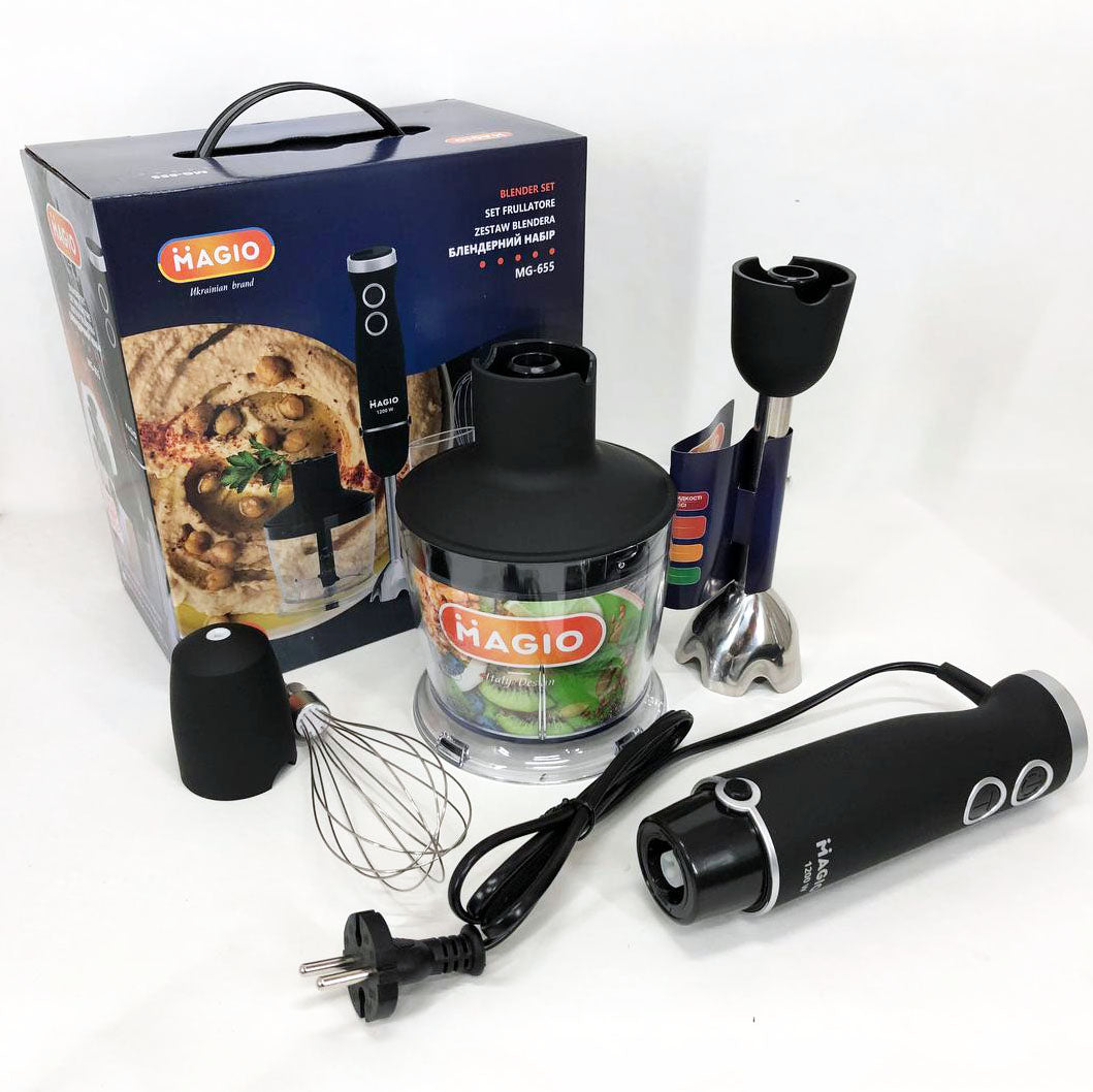 Блендер MAGIO MG-655, портативный блендер для смузи, ручной погружной блендер, электрический блендер