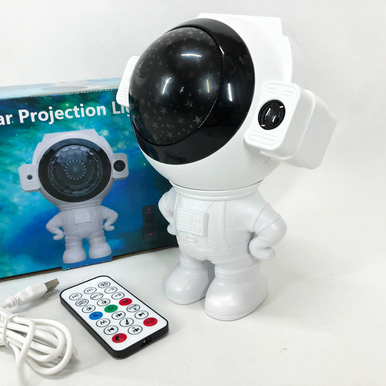 Звездный 3D проектор Astronaut, Лазерный проектор звездного неба галактики, Проектор светильник астронавт