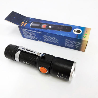 Карманный фонарик Police 616-XPE, Портативный светодиодный фонарь с зарядкой, Алюминеевый фонарь