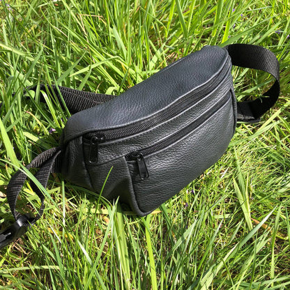 Мужская бананка из натуральной кожи, Бананка для мужчин, Бананка напоясная сумка, бананка вместительная