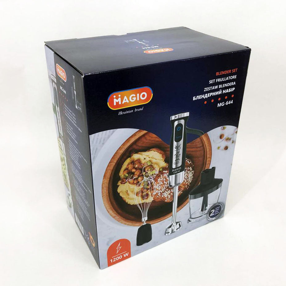 Блендер-измельчитель погружной MAGIO MG-644 1200 Вт, блендер для дома, блендер для кухни, электрический