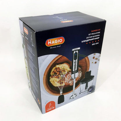 Блендер-измельчитель погружной MAGIO MG-644 1200 Вт, блендер для дома, блендер для кухни, электрический
