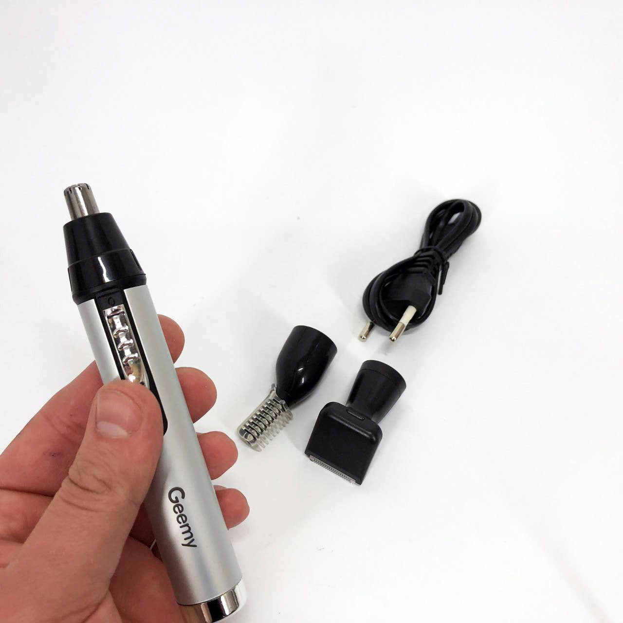 Триммер для носа и ушей GEMEI GM-3107 3в1, электробритва с насадками для бороды, тример для бороды