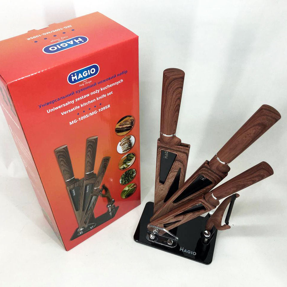 Набір ножів Magio MG-1095 5 предметів, Поварські кухонні ножі набір, Набір ножів для кухні