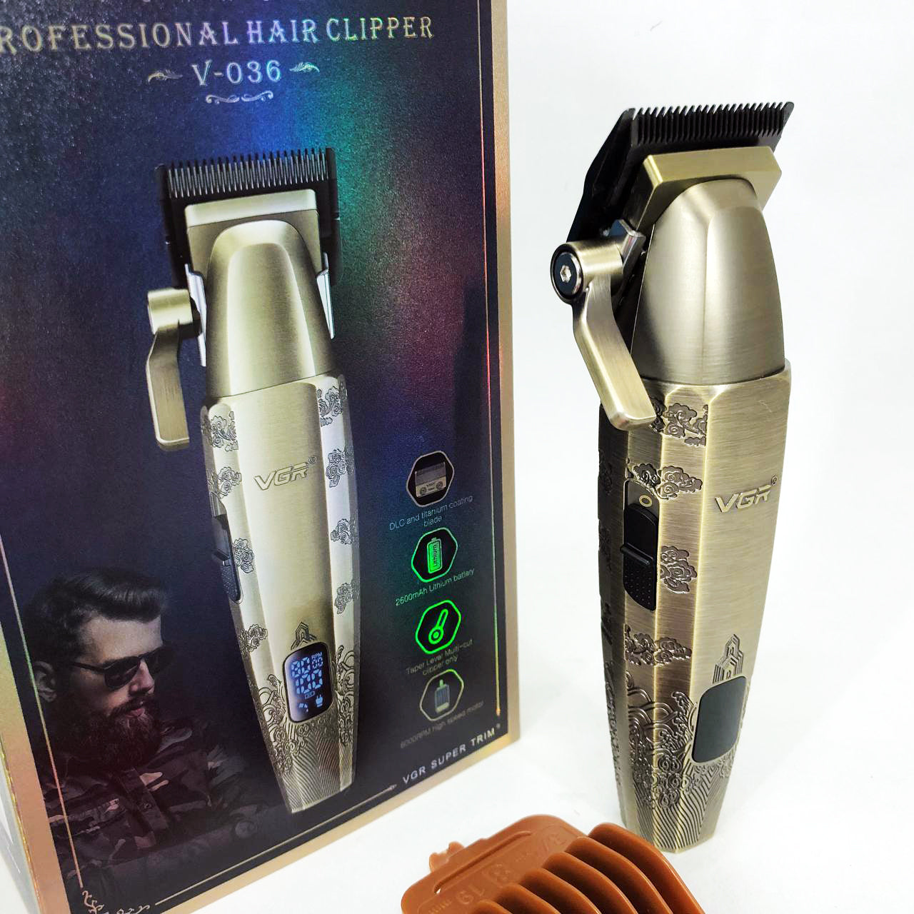 Аккумуляторная машинка для стрижки VGR V-036