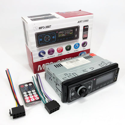Автомагнитола MP3 3887 ISO 1DIN сенсорный дисплей LED/LCD, Автомобильная магнитола 1din штатная