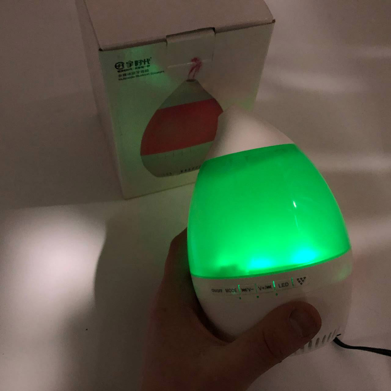 Колонка увлажнитель с диодной подсветкой JT-315, Увлажнитель воздуха для младенца. Цвет: зеленый