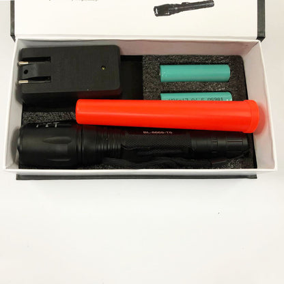 Фонарь ручной с красным диффузором Police 8668-T6, качественный фонарик, мощный ручной фонарик