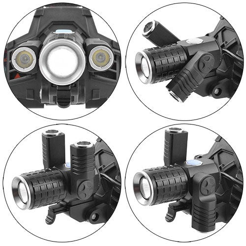 Фонарь налобный W602-T6-2XPE Bike с велокреплением 2x18650, светодиодный фонарь на лоб, сверхмощный