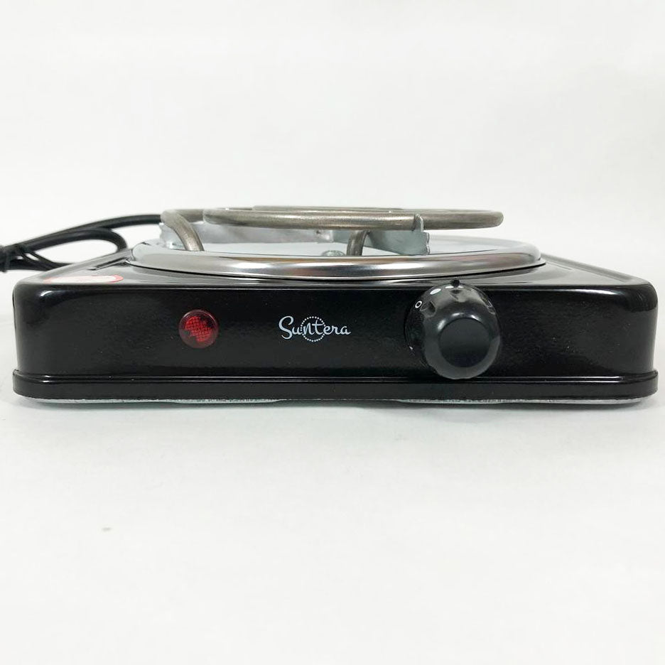 Плита электрическая Suntera SP-1910, электроплита 1000 w, электроплита 1 комфорка. Цвет: черный